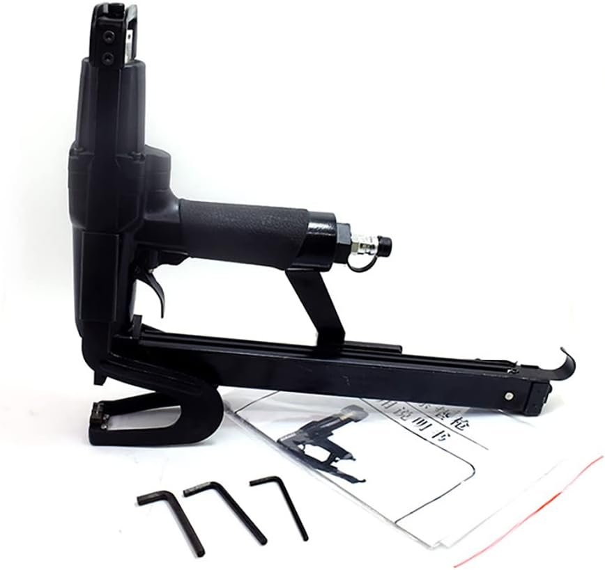 LeTkingok Pneumatic Nailing Gun Brown Chip Air Nailing Gun Sofa Cushion Cloth Blanket Woodworking Pneumatic Nail Gun Air Stapler P88-U