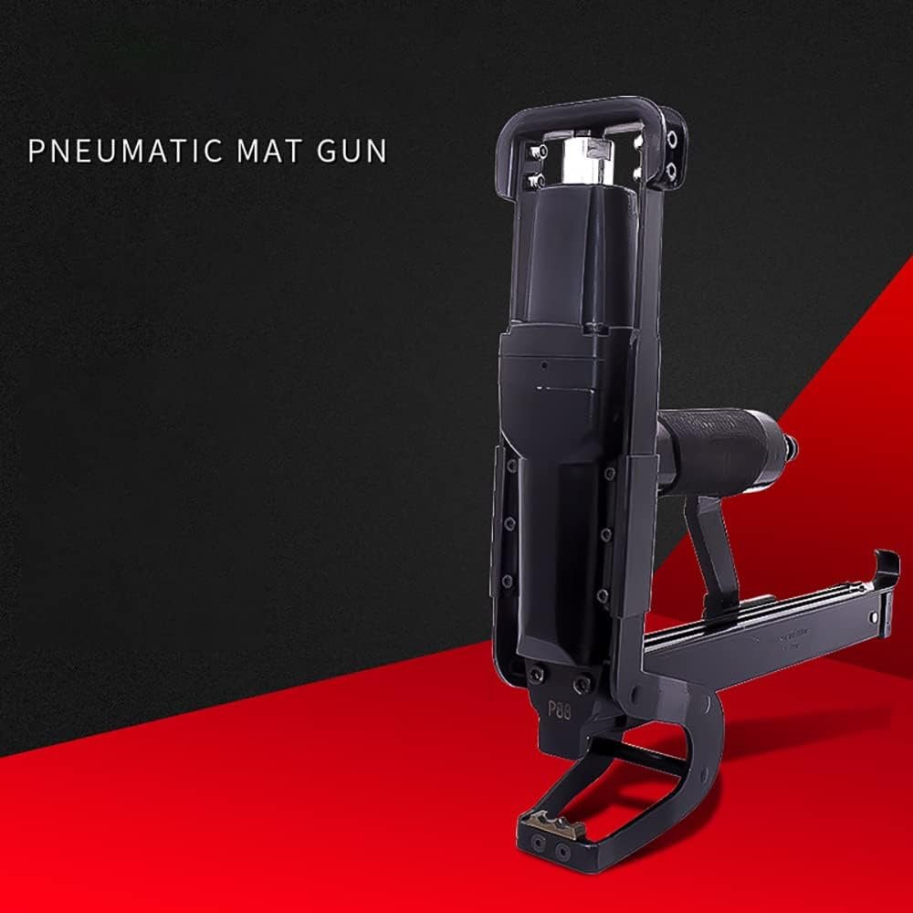 LeTkingok Pneumatic Nailing Gun Brown Chip Air Nailing Gun Sofa Cushion Cloth Blanket Woodworking Pneumatic Nail Gun Air Stapler P88-U
