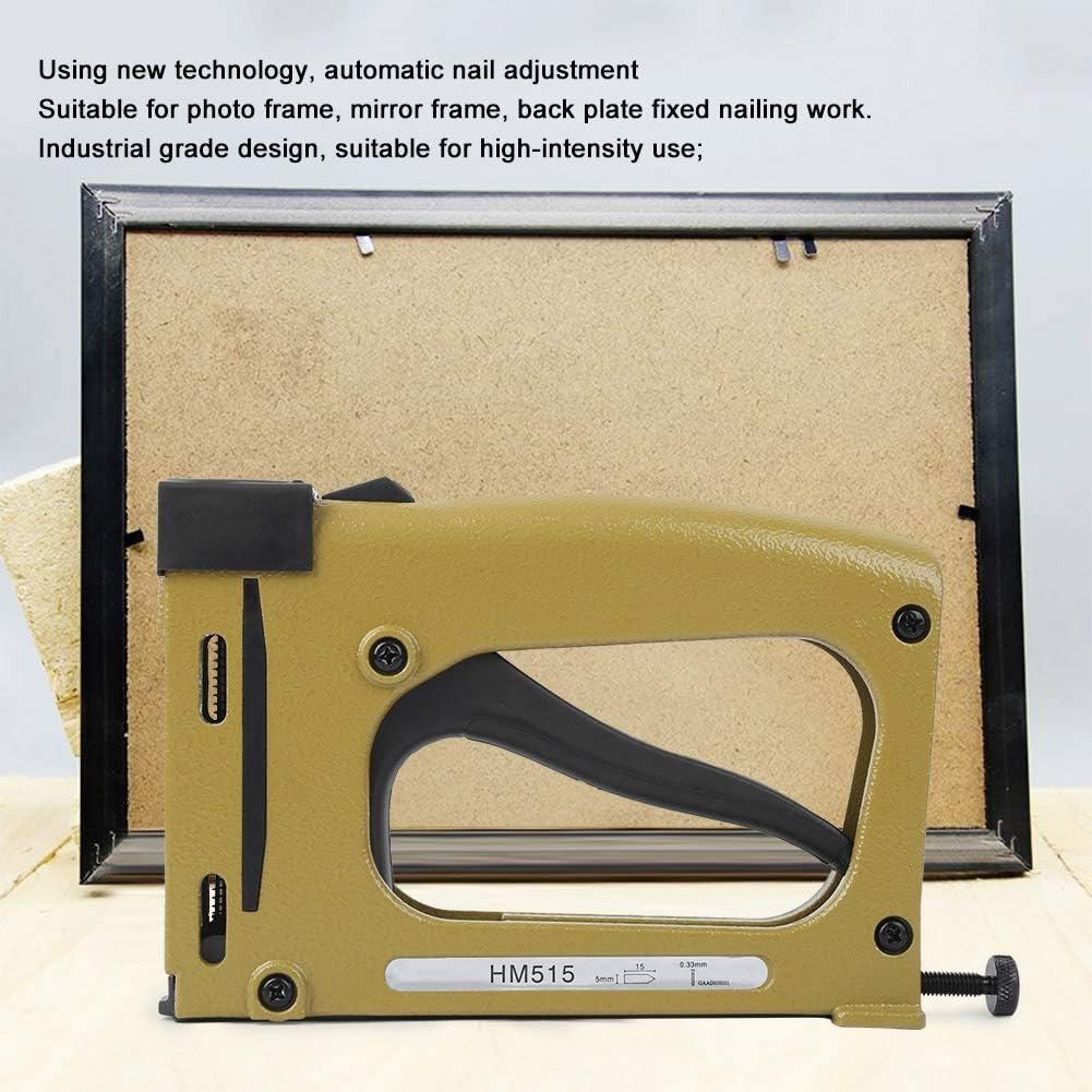 Cordless Brad Nailer Kit Staple Gun HM515 Manual Nail Gun Review