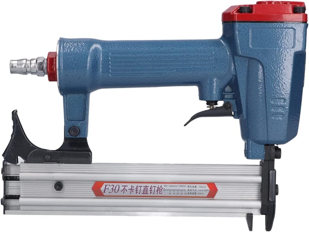 Pneumatic Nailer Tool, Continuous Nailing Nail 100Pcs Capacity for 10 30mm Nails
